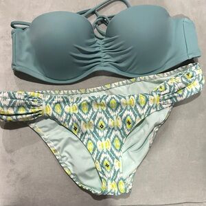 Victoria's Secret Teal and Patterned Bikini